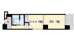 朝日プラザ船場の物件間取画像